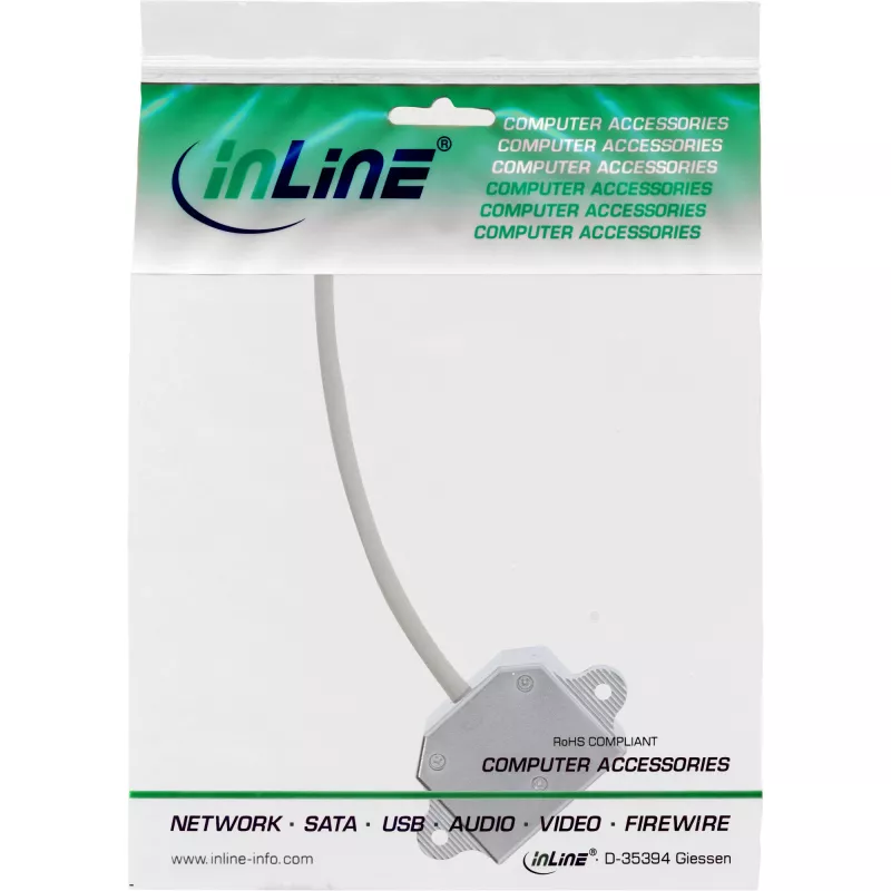 InLine ISDN Port Doubler 1x RJ45 męski / 2x RJ45 żeński z kablem 69932A
