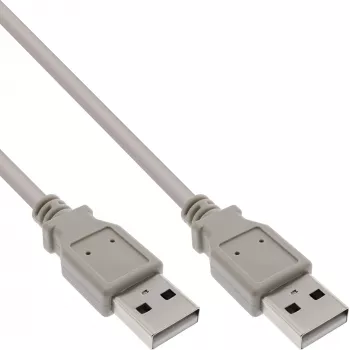 Kabel USB 2.0 Typ A męski/męski beżowy 2m InLine 34318H