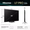 Hisense U7Q PRO 85U7Q PRO 2.16 m (85 cali) 4K Ultra HD Smart TV Wi-Fi Czarny 500 cd/m²