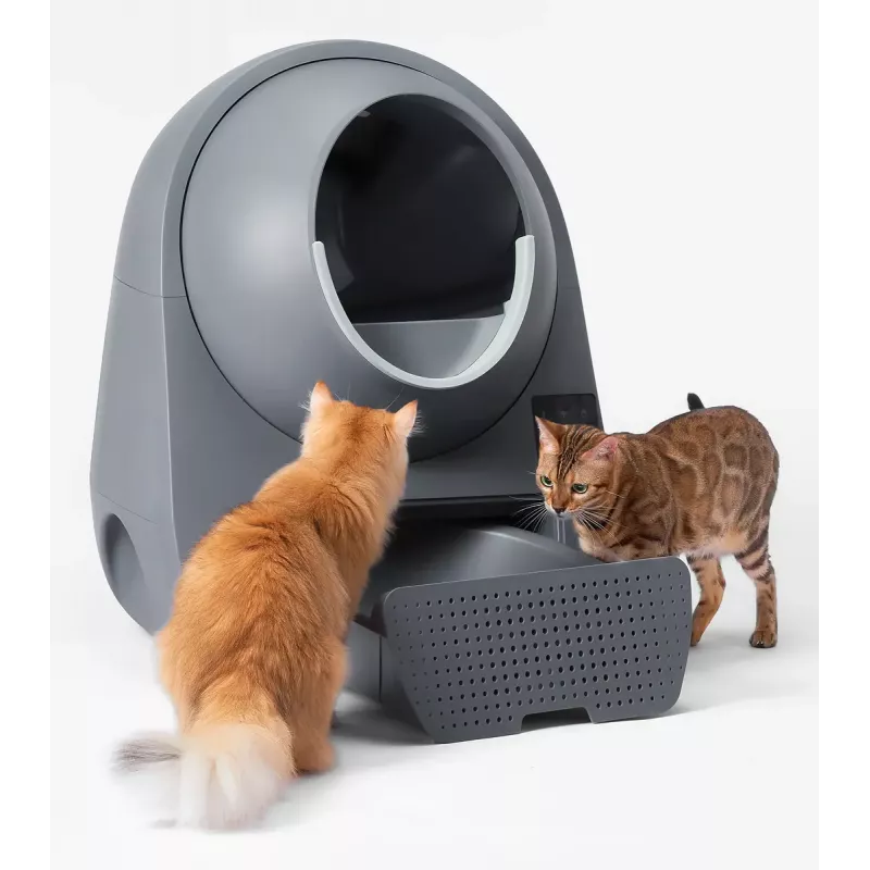 Samooczyszczająca kuweta dla kota Catlink Pro-X Luxury — pojemność 65 l, szary, 580 × 600 mm