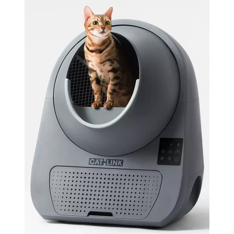 Samooczyszczająca kuweta dla kota Catlink Pro-X Luxury — pojemność 65 l, szary, 580 × 600 mm