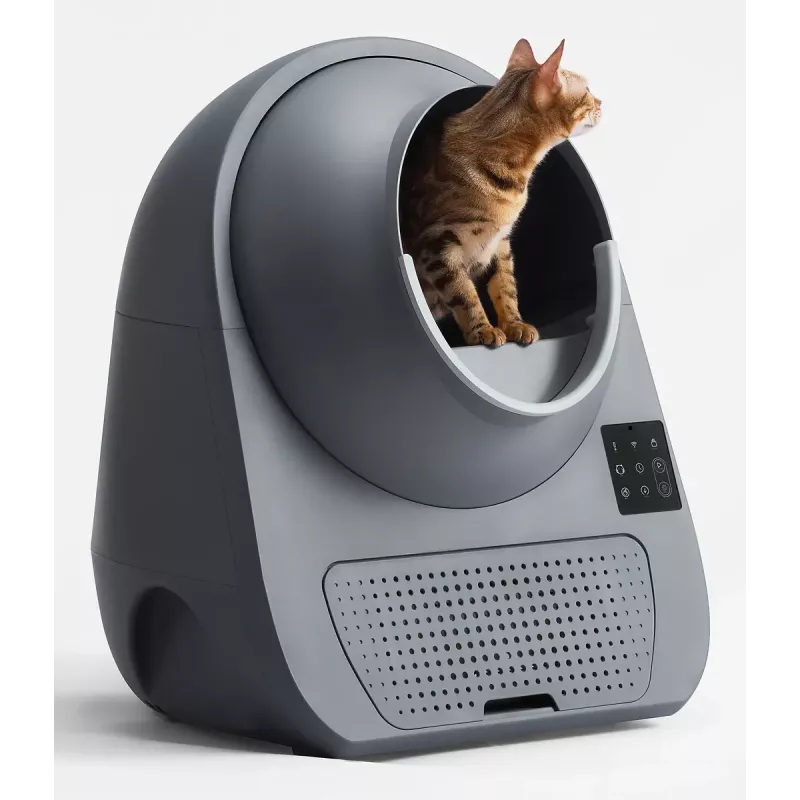 Samooczyszczająca kuweta dla kota Catlink Pro-X Luxury — pojemność 65 l, szary, 580 × 600 mm