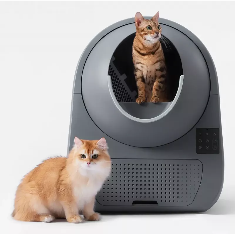 Samooczyszczająca kuweta dla kota Catlink Pro-X Luxury — pojemność 65 l, szary, 580 × 600 mm