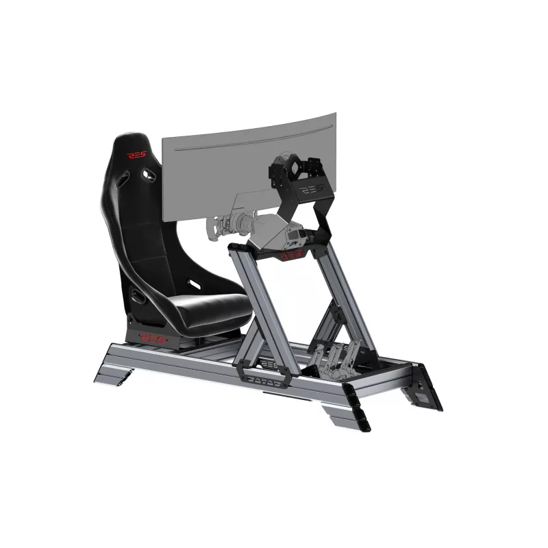 Res-Tech SMART COCKPIT + GT SEAT (BUNDLE), kokpit wyścigowy, Czarny, Szary, Akrylonitryl-butadien-styren (ABS), Aluminium, 52 kg, Włochy