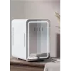 Mini lodówka z podświetlanym lusterkiem do makijażu Elle ESDAF01WHEU 6 L biała