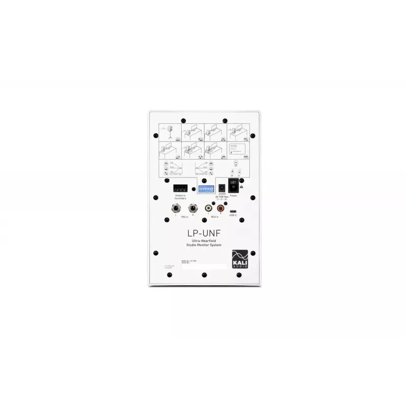 Podstawki bliskiego pola Kali Audio LP-UNF WH do monitorów studyjnych/biurkowych, białe, z Bluetooth
