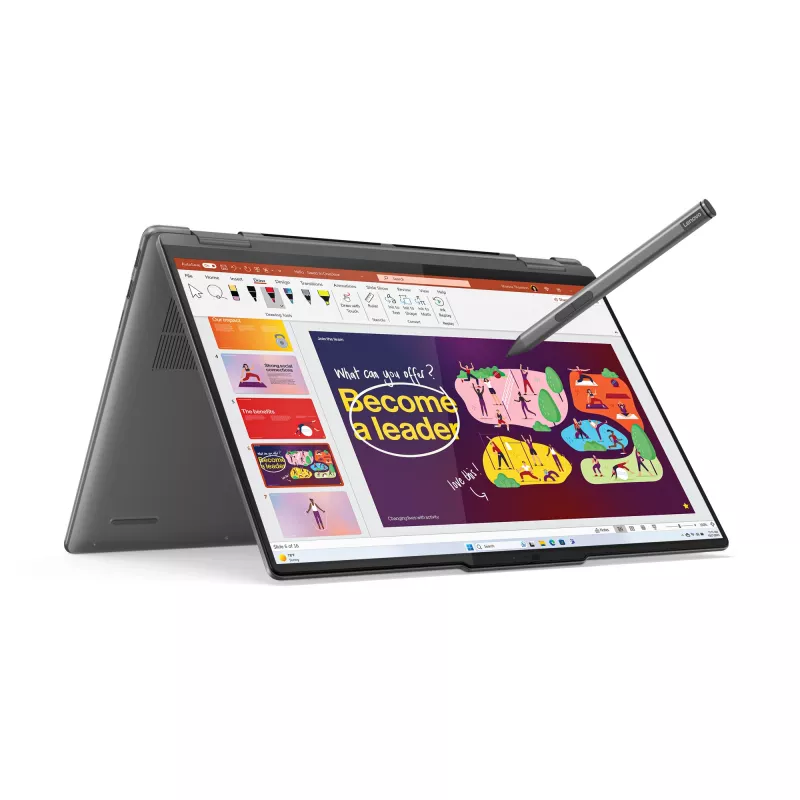 Lenovo Yoga 7 2-in-1 16IML9 Intel Core Ultra 7 155U Hybrid (2-in-1) 40,6 cm (16 cali) Dotykowy WUXGA 16 GB LPDDR5x-SDRAM 1 TB SSD Wi-Fi 6E (802.11ax) Windows 11 Home US English Szary
