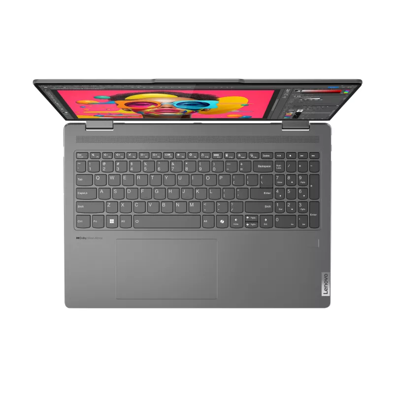 Lenovo Yoga 7 2-in-1 16IML9 Intel Core Ultra 7 155U Hybrid (2-in-1) 40,6 cm (16 cali) Dotykowy WUXGA 16 GB LPDDR5x-SDRAM 1 TB SSD Wi-Fi 6E (802.11ax) Windows 11 Home US English Szary