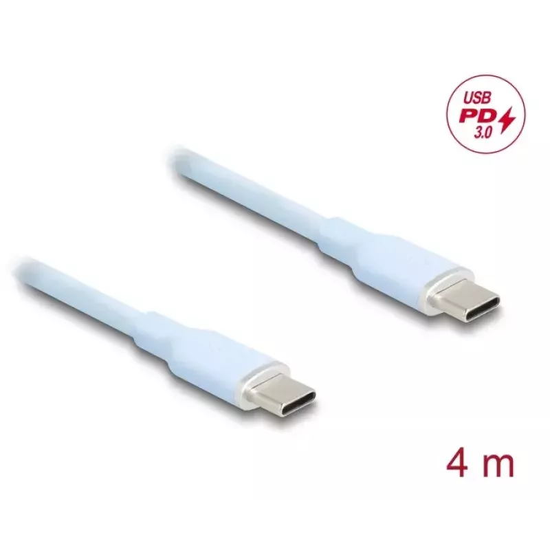 Kabel USB DeLOCK USB 2.0 4m USB C niebieski 81236