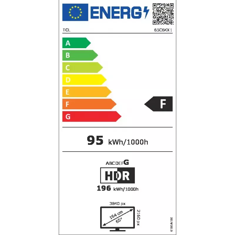 TCL C6K 65C6K Telewizor 165,1 cm (65 cali) 4K Ultra HD Smart TV Wi-Fi Metaliczny