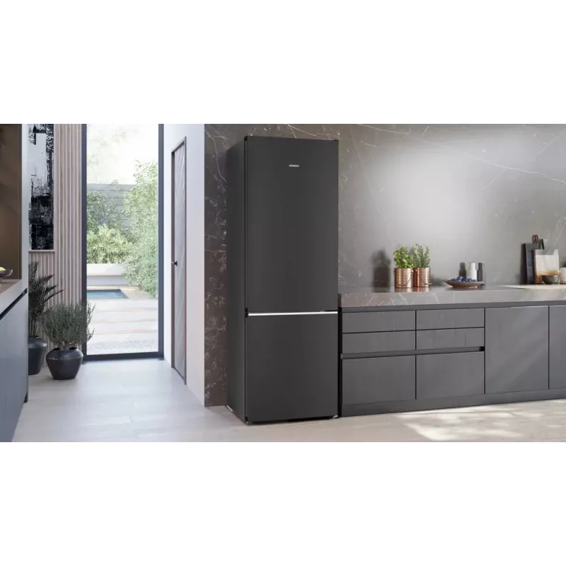 Siemens iQ500 KG49N4XAF lodówko-zamrażarka Wolnostojąca 440 L Czarny