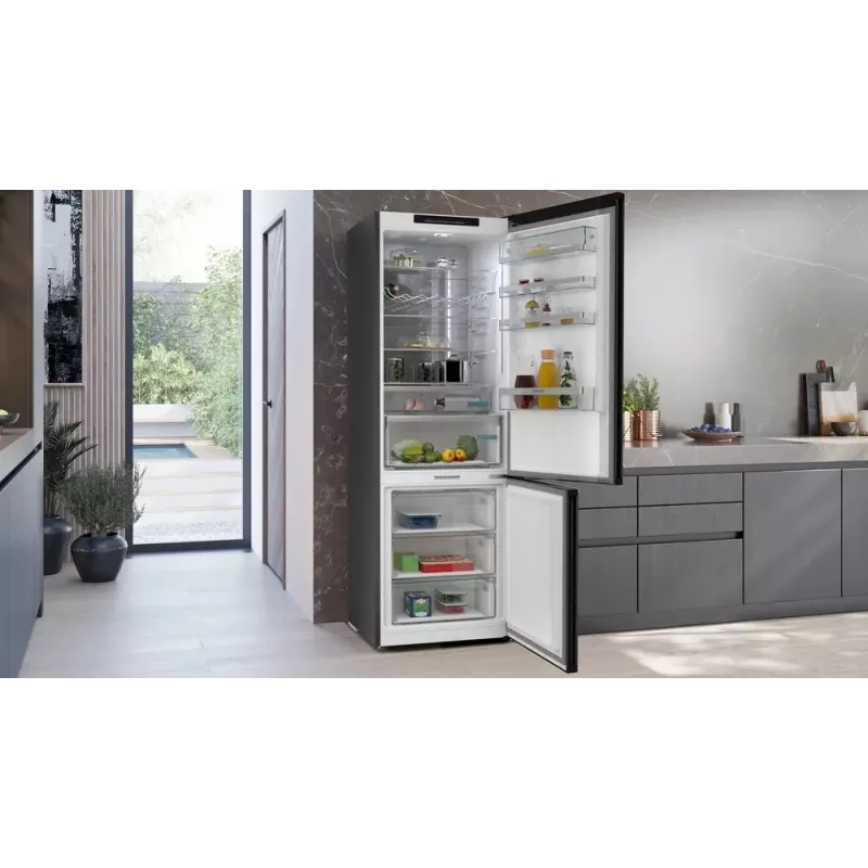 Siemens iQ500 KG49N4XAF lodówko-zamrażarka Wolnostojąca 440 L Czarny