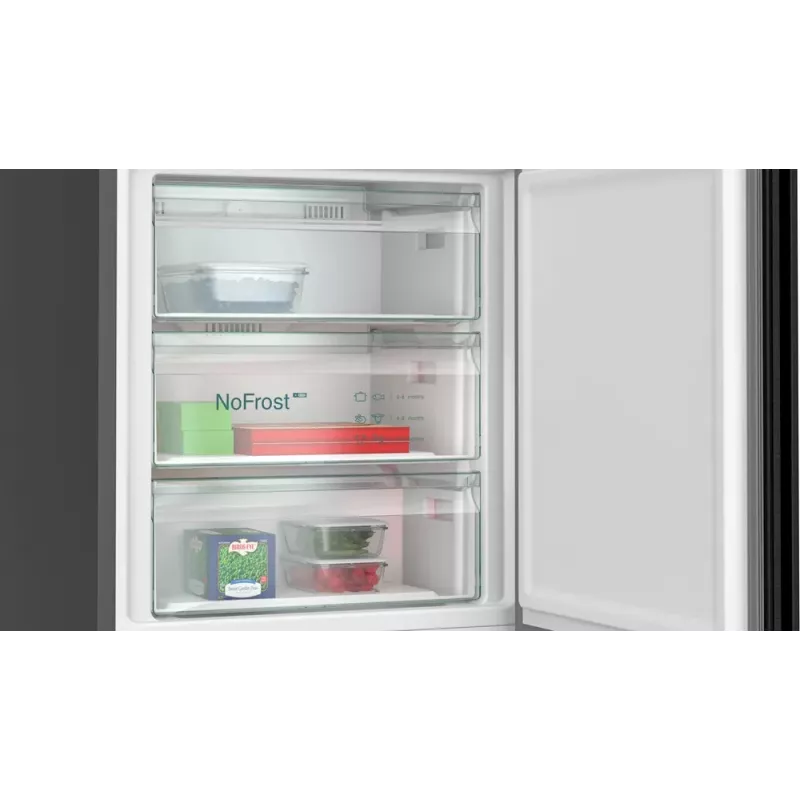 Siemens iQ500 KG49N4XAF lodówko-zamrażarka Wolnostojąca 440 L Czarny