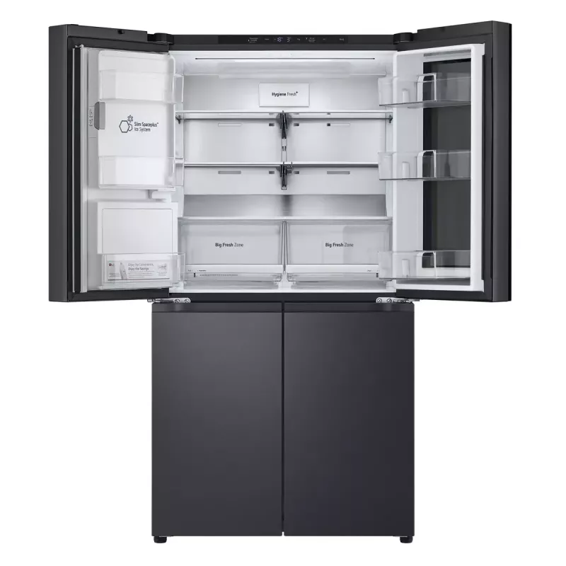 LG InstaView GMG960EVJE lodówka side-by-side Wolnostojąca 638 L Czarny