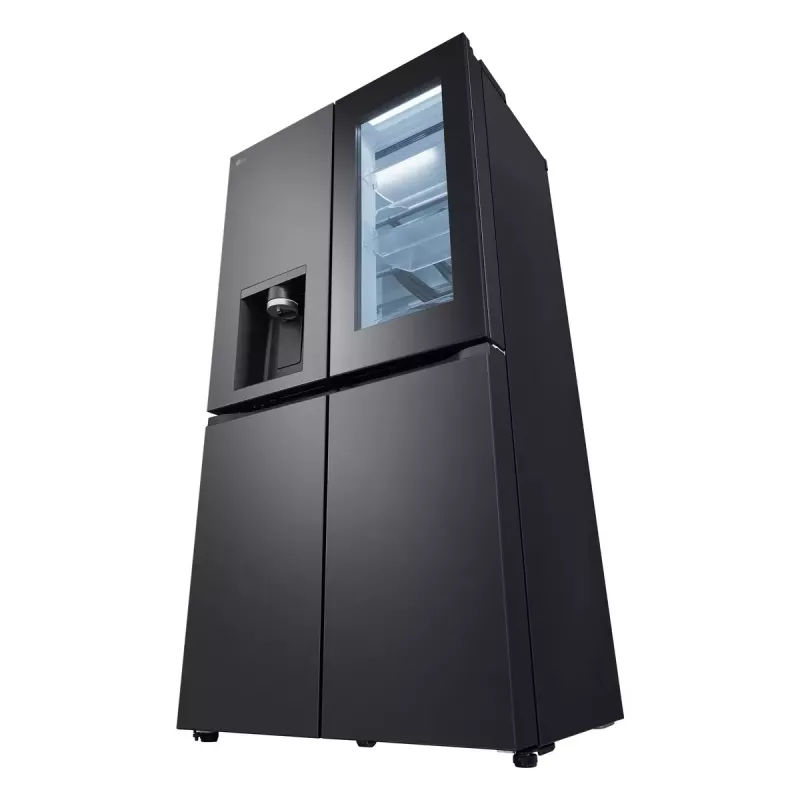 LG InstaView GMG960EVJE lodówka side-by-side Wolnostojąca 638 L Czarny