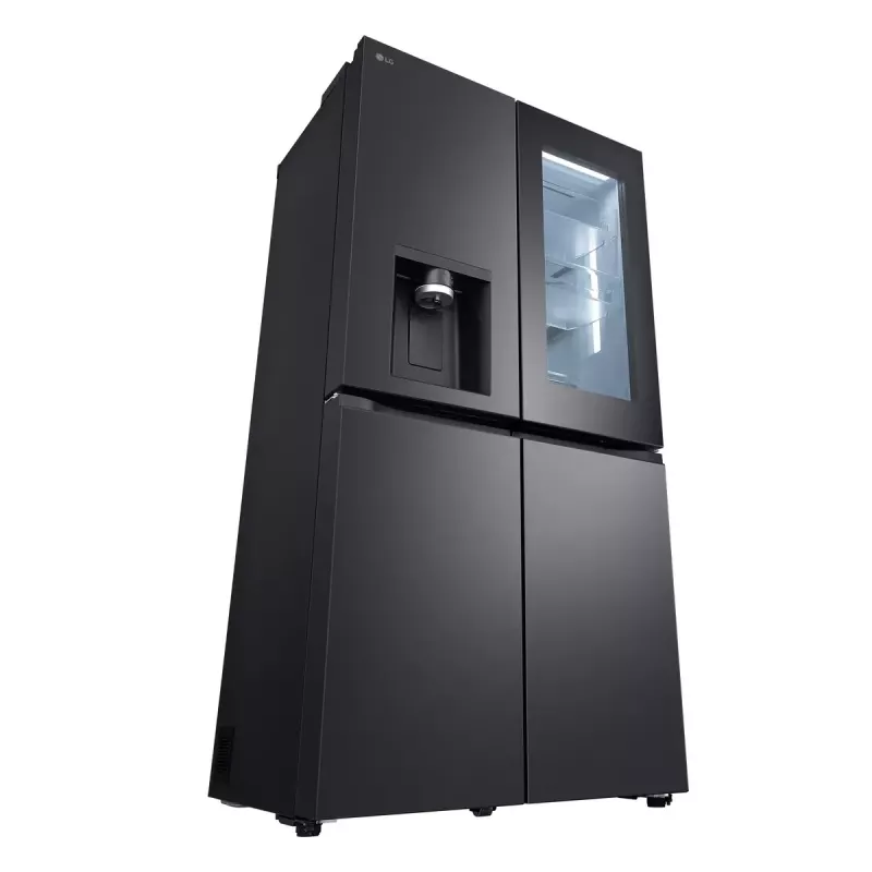 LG InstaView GMG960EVJE lodówka side-by-side Wolnostojąca 638 L Czarny