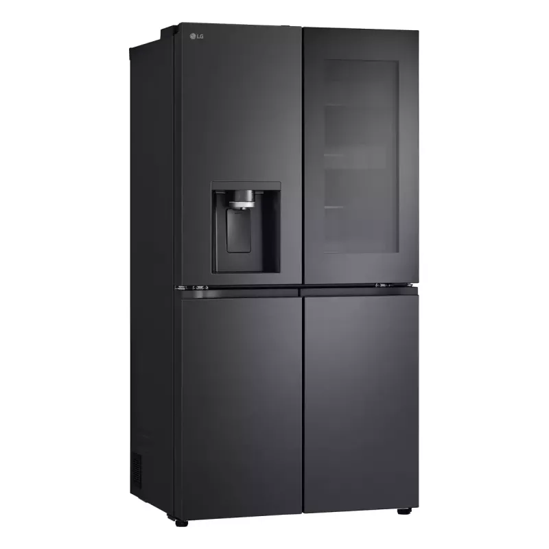 LG InstaView GMG960EVJE lodówka side-by-side Wolnostojąca 638 L Czarny