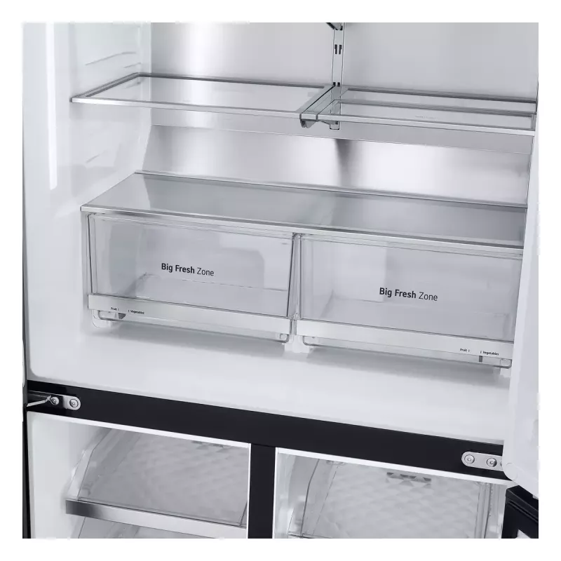 LG InstaView GMG960EVJE lodówka side-by-side Wolnostojąca 638 L Czarny