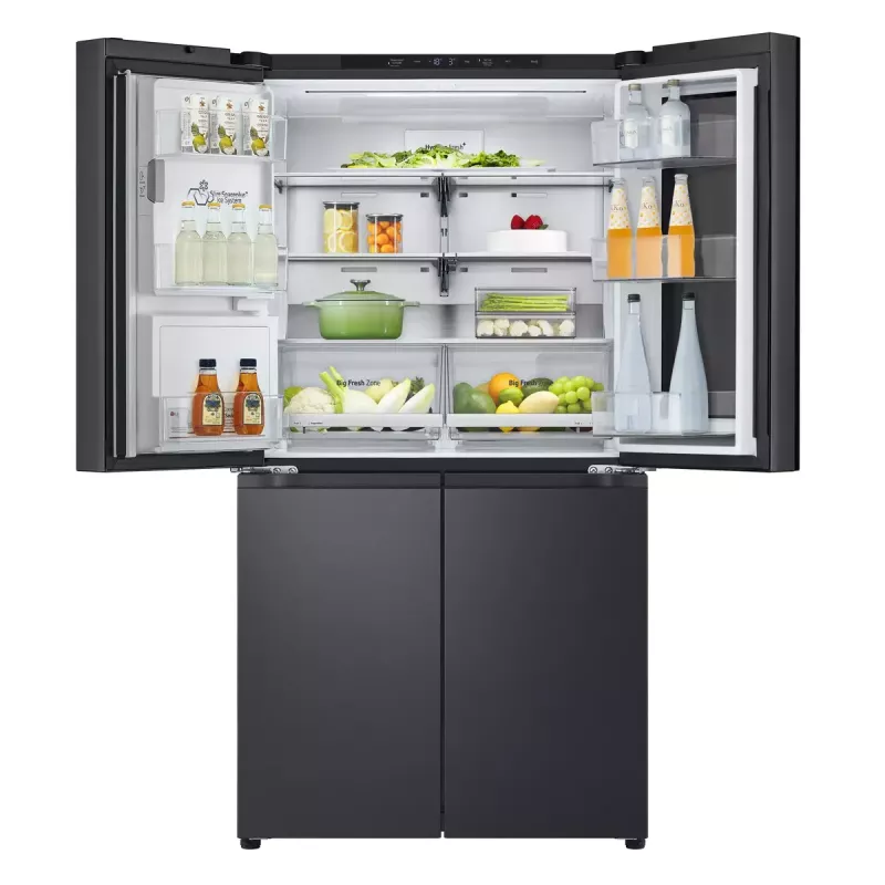 LG InstaView GMG960EVJE lodówka side-by-side Wolnostojąca 638 L Czarny