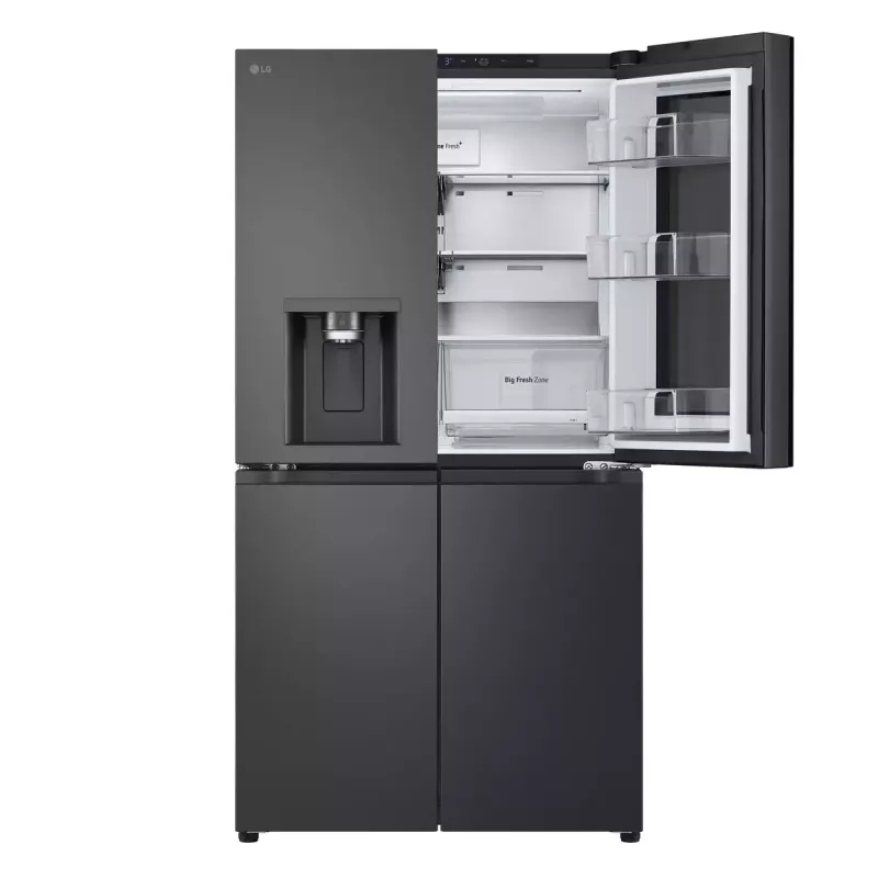 LG InstaView GMG960EVJE lodówka side-by-side Wolnostojąca 638 L Czarny