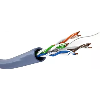 Kabel sieciowy GOOBAY 96096 Cat6a U/UTP na szpuli, 100 m, niebieski