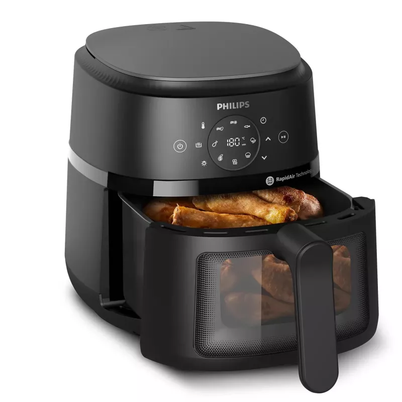 Philips 2000 series NA220/00 frytkownica Pojedyncza 4,2 l Wolnostojący 1500 W Frytkownica na gorące powietrze Czarny