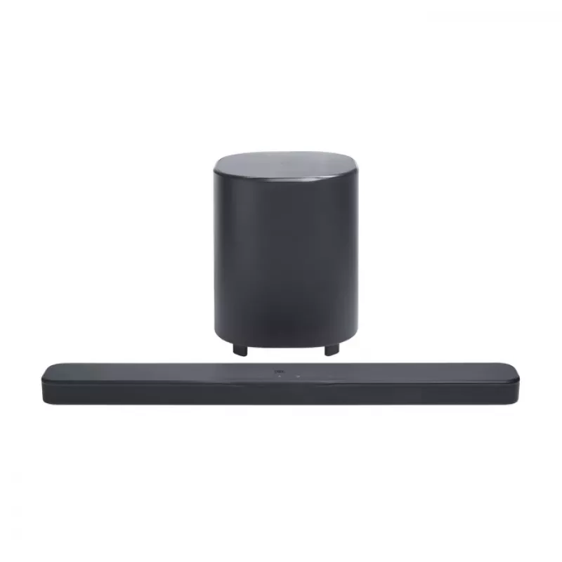 Soundbar JBL Bar 500MK2 czarny — 5.1 kanałów, 750 W, Dolby Atmos, bezprzewodowy i przewodowy, subwoofer w zestawie