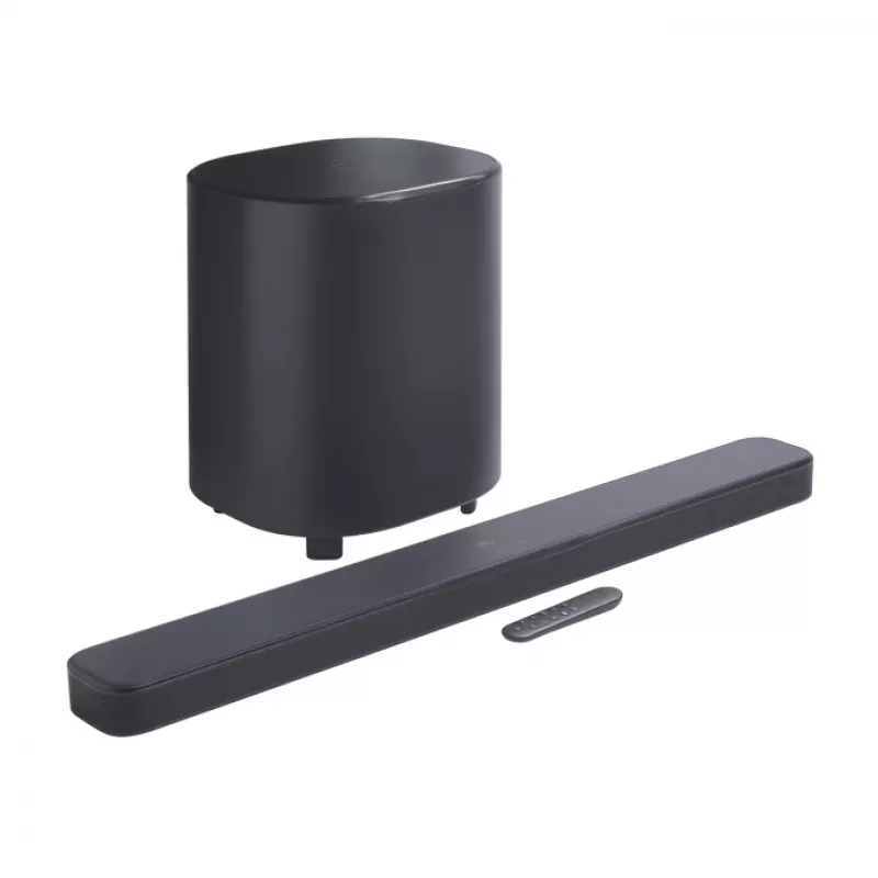 Soundbar JBL Bar 500MK2 czarny — 5.1 kanałów, 750 W, Dolby Atmos, bezprzewodowy i przewodowy, subwoofer w zestawie