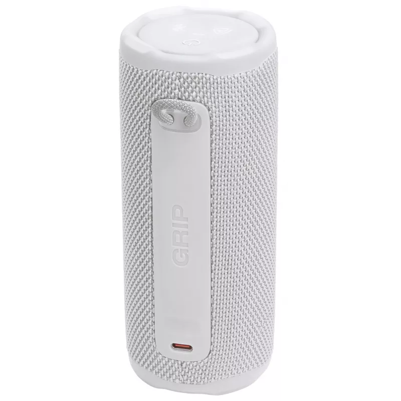 Mono głośnik przenośny JBL Grip Mono biały — 16 W RMS, Bluetooth, USB-C, wbudowana bateria