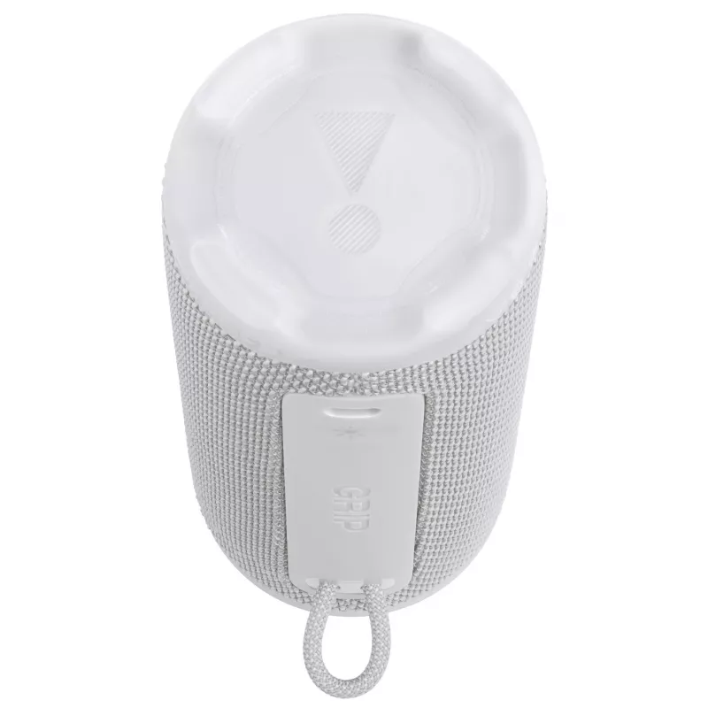 Mono głośnik przenośny JBL Grip Mono biały — 16 W RMS, Bluetooth, USB-C, wbudowana bateria