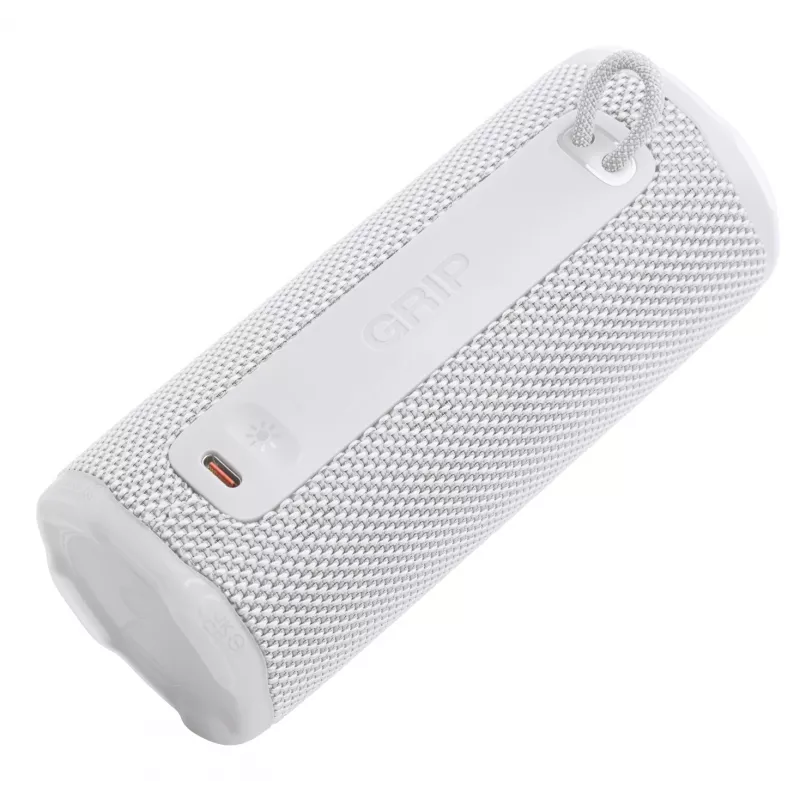Mono głośnik przenośny JBL Grip Mono biały — 16 W RMS, Bluetooth, USB-C, wbudowana bateria