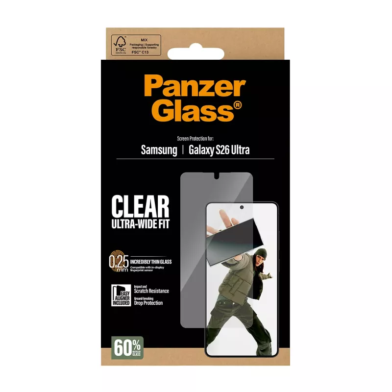 PanzerGlass ® Szkło ochronne Samsung Galaxy S26 Ultra | Ultra-Wide Fit z EasyAligner