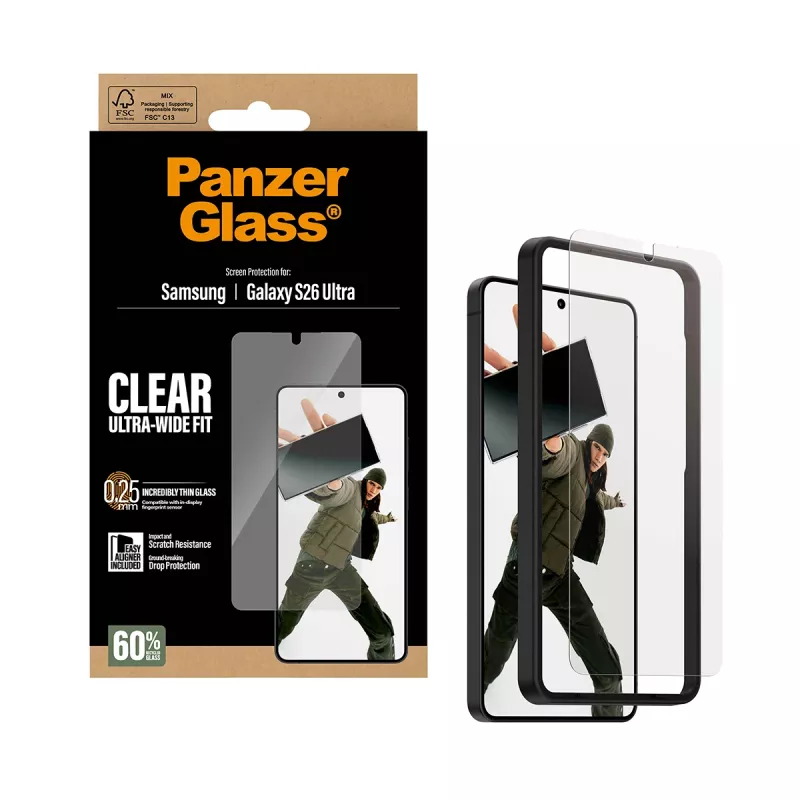 PanzerGlass ® Szkło ochronne Samsung Galaxy S26 Ultra | Ultra-Wide Fit z EasyAligner
