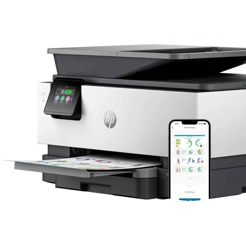 HP OfficeJet Pro 9122e Bezprzewodowa kolorowa drukarka wielofunkcyjna, Instant Ink; Druk dwustronny