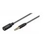 Kabel audio Microconnect AUDLG1G 1 m 3.5mm Czarny