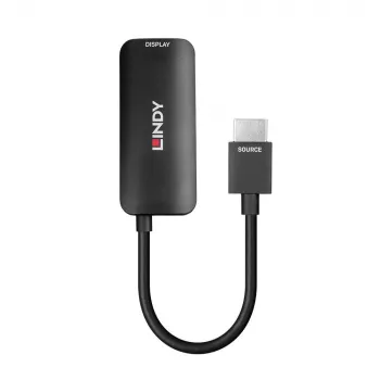Konwerter Lindy HDMI 8K60 na DisplayPort 1.4, 0,157 m, HDMI Type A (Standard), DisplayPort, Męski, Żeński, Prosty