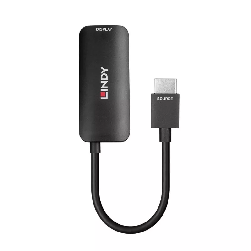 Konwerter Lindy HDMI 8K60 na DisplayPort 1.4, 0,157 m, HDMI Type A (Standard), DisplayPort, Męski, Żeński, Prosty