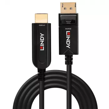 Lindy 40m światłowodowo-miedziany hybrydowy kabel DisplayPort 1.2 do HDMI 18G