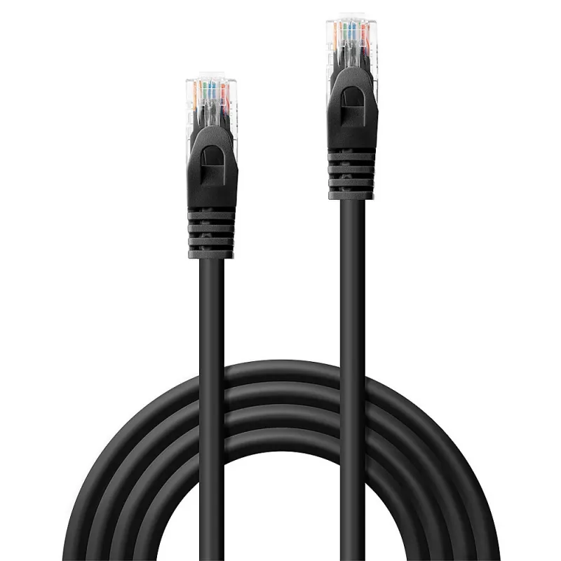 Lindy 48191 kabel sieciowy Czarny 0,5 m Cat6 U/UTP (UTP)