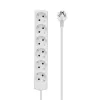 Microconnect GRU0063WA przedłużacz sieciowy 3 m 6 gniazd AC Biały