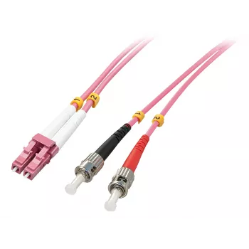 Lindy 46354 kabel InfiniBand/światłowodowy 10 m LC ST Różowy