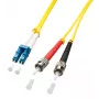 Lindy 1m LC/ST InfiniBand/kabel światłowodowy Wielokolorowy, Żółty