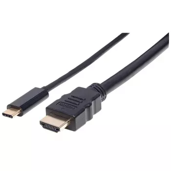 Kabel Manhattan USB-C do HDMI, 4K@30Hz, 2m, czarny, męski na męski, trzyletnia gwarancja