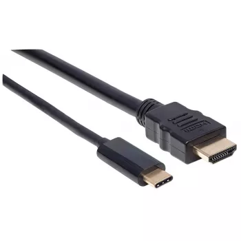 Kabel Manhattan USB-C do HDMI, 4K@30Hz, 2m, czarny, męski na męski, trzyletnia gwarancja