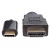 Kabel Manhattan USB-C do HDMI, 4K@30Hz, 2m, czarny, męski na męski, trzyletnia gwarancja