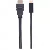 Kabel Manhattan USB-C do HDMI, 4K@30Hz, 2m, czarny, męski na męski, trzyletnia gwarancja