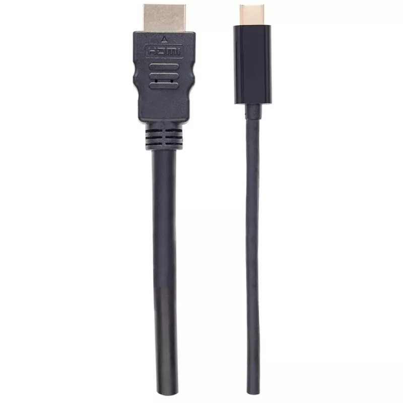 Kabel Manhattan USB-C do HDMI, 4K@30Hz, 2m, czarny, męski na męski, trzyletnia gwarancja