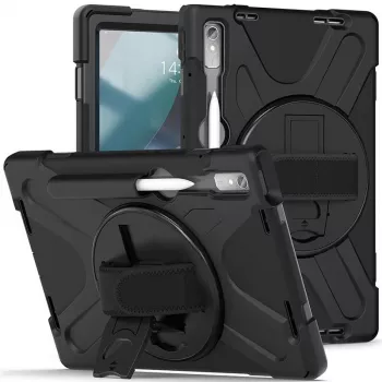 Etui na tablet eSTUFF do Lenovo Tab P11 Pro, poliwęglan, na ekran 29,2 cm (11,5 cala), 2 tryby podstawki, czarne