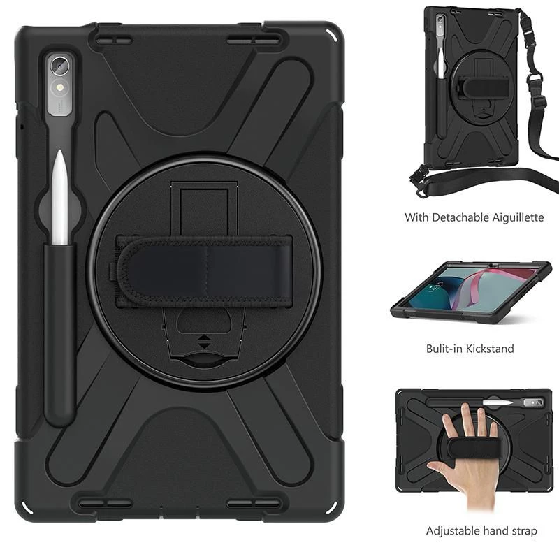 Etui na tablet eSTUFF do Lenovo Tab P11 Pro, poliwęglan, na ekran 29,2 cm (11,5 cala), 2 tryby podstawki, czarne