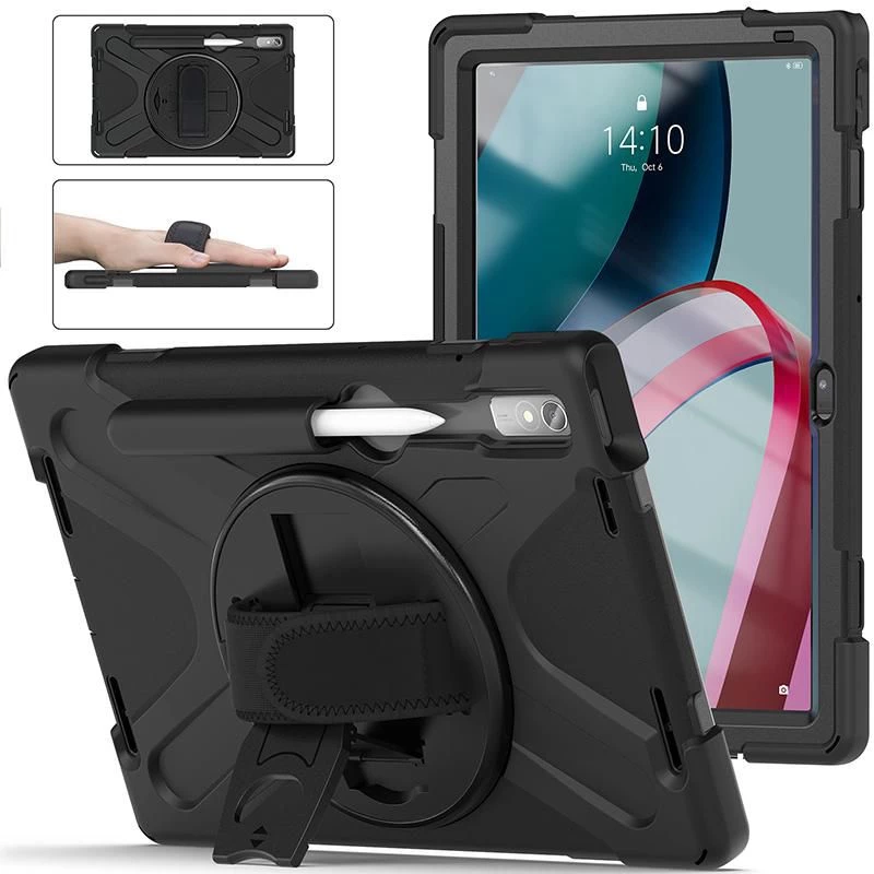 Etui na tablet eSTUFF do Lenovo Tab P11 Pro, poliwęglan, na ekran 29,2 cm (11,5 cala), 2 tryby podstawki, czarne